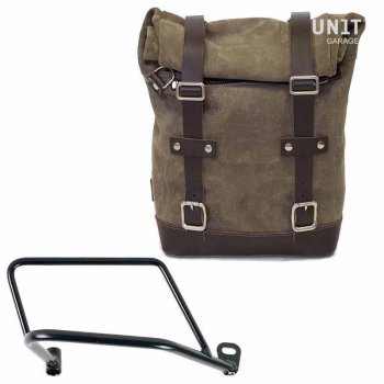 Seitenkoffer aus Spaltleder + rechter Kawasaki Z900RS Rahmen