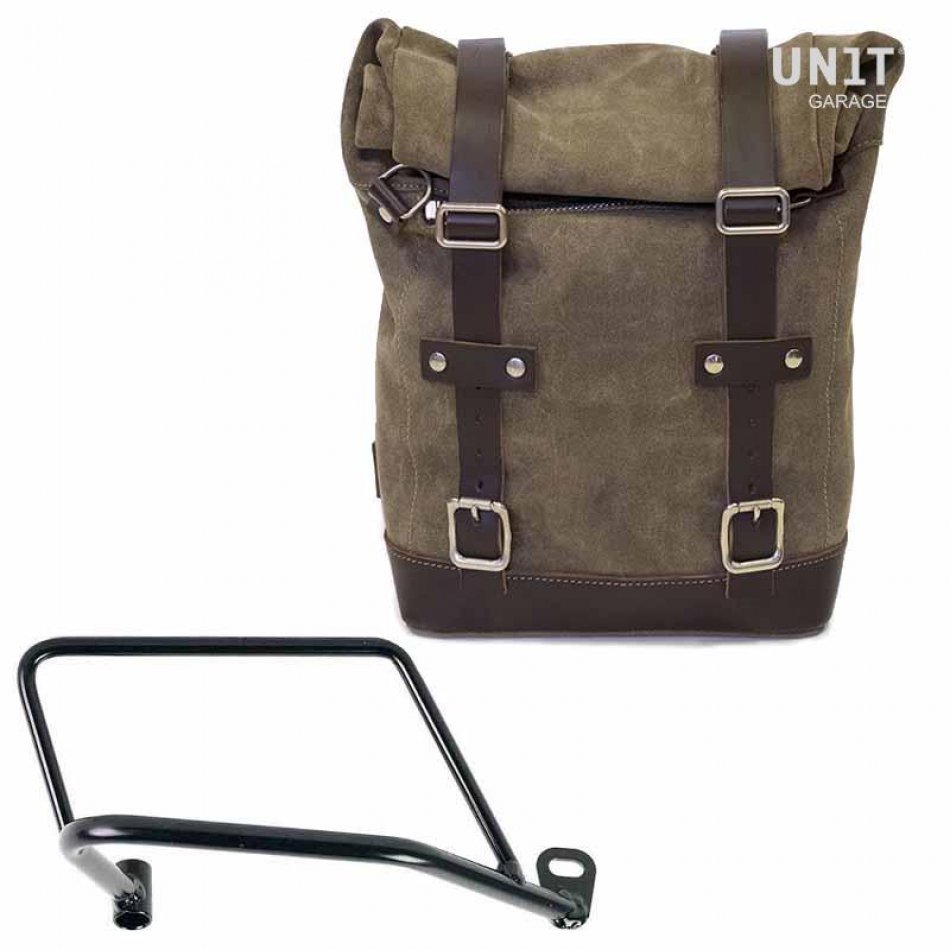 Seitenkoffer aus Spaltleder + rechter Kawasaki Z900RS Rahmen