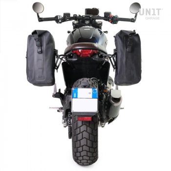 Khali Seitentasche in TPU + Linker Rahmen Ducati Scrambler (ab 2023)