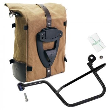 Seitentasche Pure aus Canvas + Rahmen Moto Guzzi V7 links