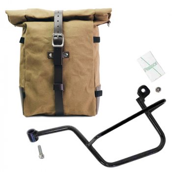 Seitentasche Pure aus Canvas + Rahmen Moto Guzzi V7 links