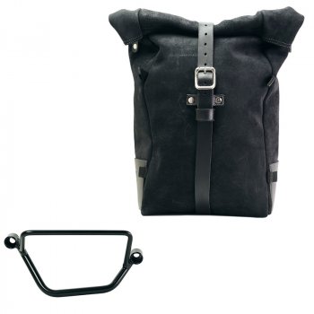 Pure Side Bag aus Spaltleder + Honda GB350S Rahmen Rechts