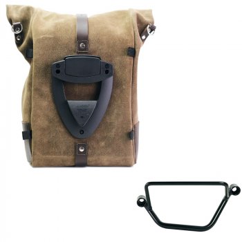 Pure Side Bag aus Spaltleder + Honda GB350S Rahmen Links