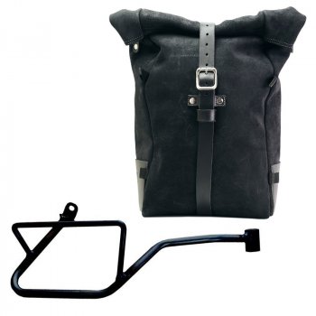 Pure Side Bag aus Spaltleder + Moto Guzzi V7 EURO5 Rechter Rahmen