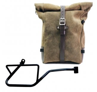 Pure Side Bag aus Spaltleder + Moto Guzzi V7 EURO5 Rechter Rahmen