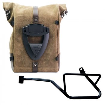 Pure Side Bag aus Spaltleder + Moto Guzzi V7 EURO5 linker Rahmen