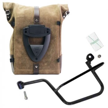 Pure Side Bag aus Spaltleder + Rahmen Moto Guzzi V7 links