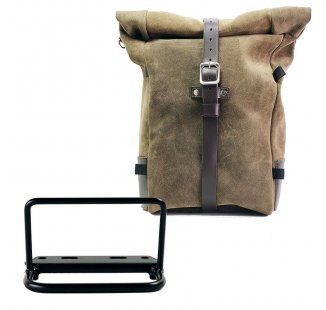 Pure Side Bag aus Spaltleder + Royal Enfield Bear 650 Rahmen