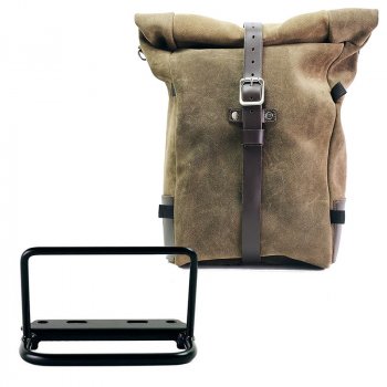 Pure Side Bag aus Spaltleder + Royal Enfield Bear 650 Rahmen