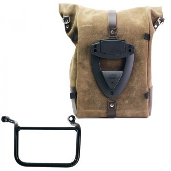 Pure Side Bag aus Spaltleder + Royal Enfield Guerrilla 450 rechter Rahmen