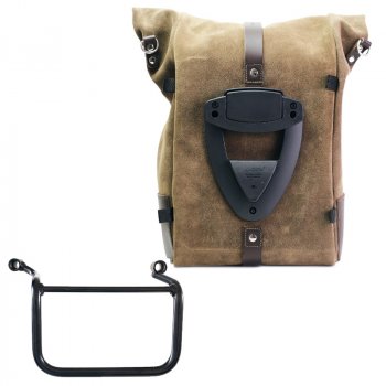 Pure Side Bag aus Spaltleder + Royal Enfield Himalayan 450 (ab 2024), rechter Rahmen