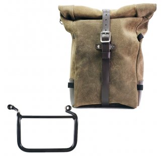Pure Side Bag aus Spaltleder + Royal Enfield Himalayan 450 (ab 2024), rechter Rahmen