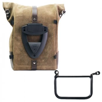 Pure Side Bag aus Spaltleder + Royal Enfield Himalayan 450 (ab 2024), Rahmen links