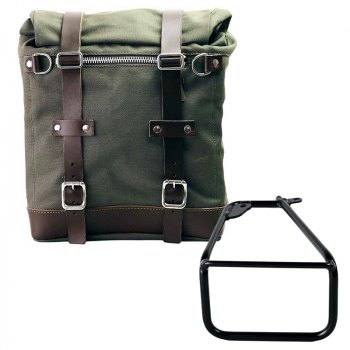 Scram-Seitentasche aus Canvas 22L-30L + BMW R12 NineT linker Rahmen