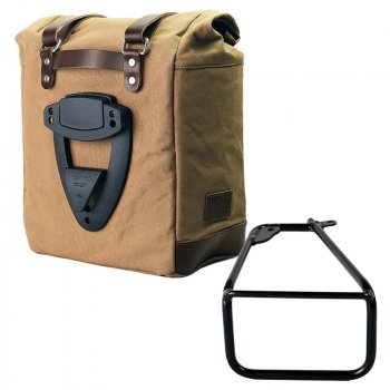 Scram-Seitentasche aus Canvas 22L-30L + BMW R12 NineT linker Rahmen