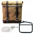 Scram Seitenkoffer in Canvas 22L-30L + Ducati Desert Sled rechter Rahmen