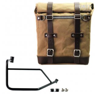 Scram Seitentasche in Canvas 22L-30L + Ducati DesertX rechter Rahmen