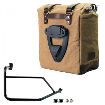 Scram Seitentasche in Canvas 22L-30L + Ducati DesertX rechter Rahmen