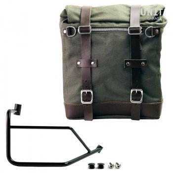 Scram Seitentasche in Canvas 22L-30L + Ducati DesertX rechter Rahmen