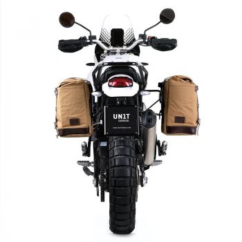 Scram Seitentasche in Canvas 22L-30L + Ducati DesertX rechter Rahmen