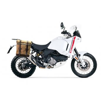 Scram Seitentasche in Canvas 22L-30L + Ducati DesertX rechter Rahmen