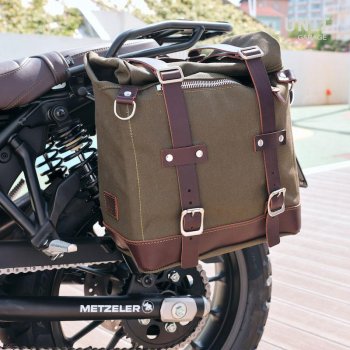 Scram Packtasche aus Segeltuch 22L-30L + Honda CL Rahmen links