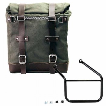 Scram Packtasche aus Segeltuch 22L-30L + Honda CL500 Rahmen links