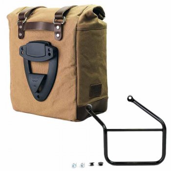 Scram Packtasche aus Segeltuch 22L-30L + Honda CL500 Rahmen links