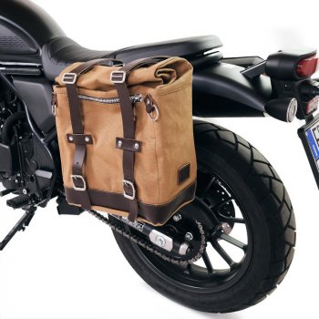 Scram Packtasche aus Segeltuch 22L-30L + Honda CL500 Rahmen links