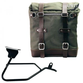 Scram Packtasche aus Segeltuch 22L-30L + Moto Guzzi V100 Mandello rechter Rahmen