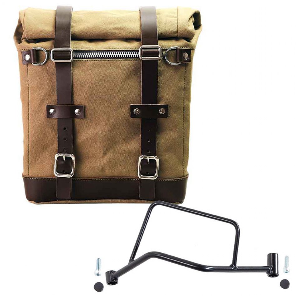 Scram Seitenkoffer in Canvas 22L-30L + Linker Hilfsrahmen R 1200 R LC