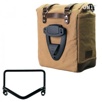 22L-30L Scram Seitentasche aus Segeltuch + R18 Rahmen für Fishtail-Auspuff