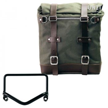 22L-30L Scram Seitentasche aus Segeltuch + R18 Rahmen für Fishtail-Auspuff