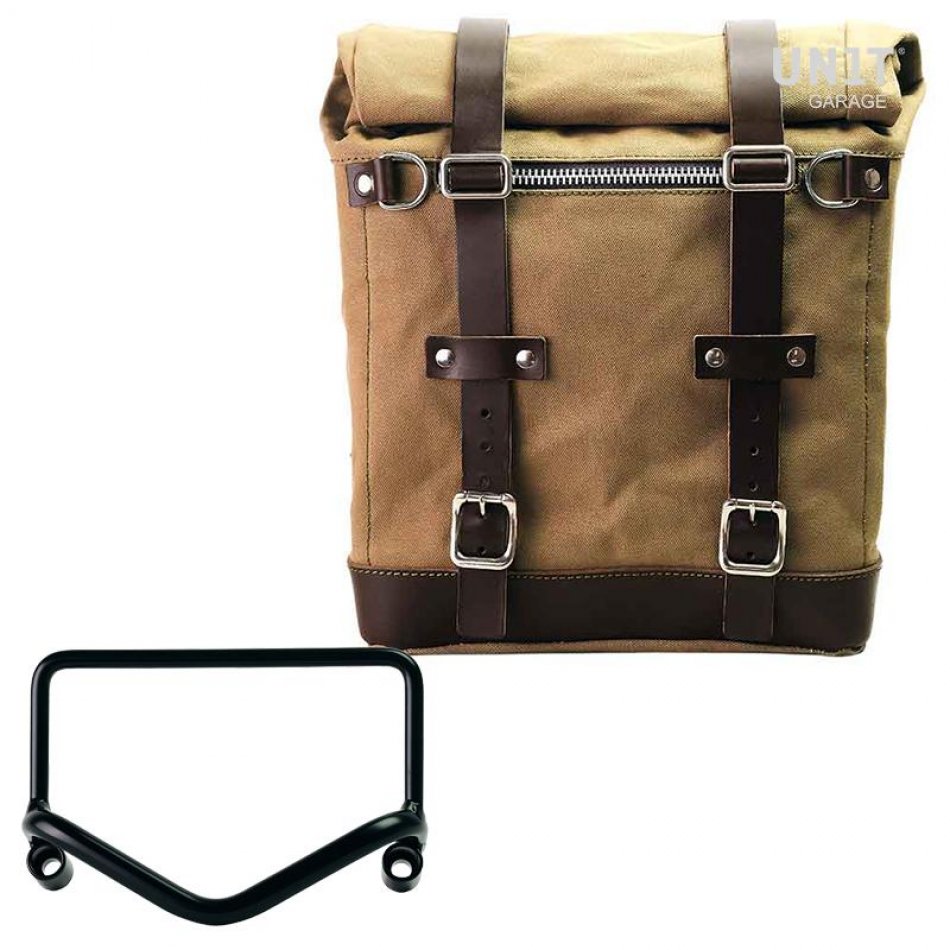 22L-30L Scram Seitentasche aus Segeltuch + R18 Rahmen für Fishtail-Auspuff