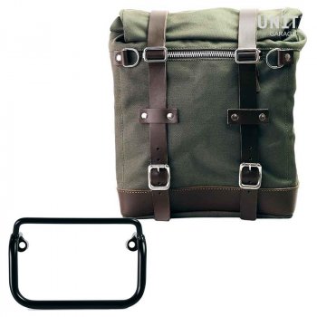 Seitentasche Scram in Canvas 22L-30L + Rahmen R18 für Auspuff mit geradem Rohr