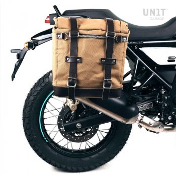 Scram Packtasche aus Segeltuch 22L-30L + Royal Enfield Himalayan Rahmen, Scram 411 rechts