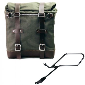 Scram Packtasche aus Segeltuch 22L-30L + Triumph Bonneville Bobber Linker Rahmen