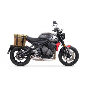 Scram Seitenkoffer in Canvas 22L-30L + rechter Hilfsrahmen Triumph Trident 660