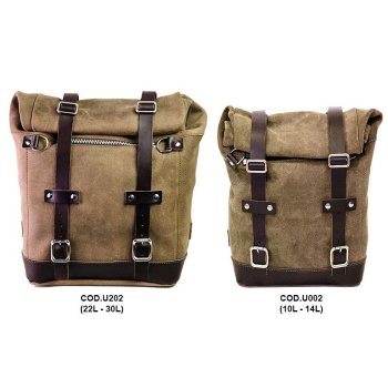 Seitentasche Scram aus Spaltleder 22L-30L