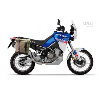 Seitentasche Scram aus Spaltleder 22L-30L + Aprilia Tuareg 660 Rechter Rahmen