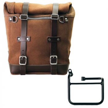 Seitentasche Scram aus Spaltleder 22L-30L + BMW CE 02 Linkes Fahrgestell