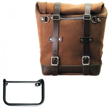 Seitentasche Scram aus Spaltleder 22L-30L + BMW R12 Fahrgestell rechts