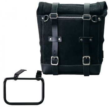 Seitentasche Scram aus Spaltleder 22L-30L + BMW R12 G/S Rahmen rechts