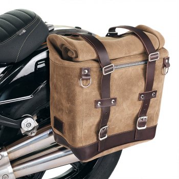Seitentasche Scram aus Spaltleder 22L-30L + BMW R12 Fahrgestell links