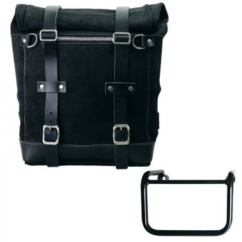 Seitentasche Scram aus Spaltleder 22L-30L + BMW R12 Fahrgestell links