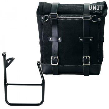 Seitentasche Scram aus Spaltleder 22L-30L + BMW R1300GS Rahmen rechts