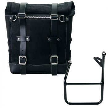 Seitentasche Scram aus Spaltleder 22L-30L + BMW R1300GS Rahmen links
