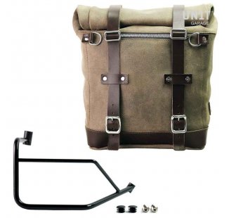 22L-30L Scram Satteltasche aus Spaltleder + Ducati DesertX rechter Rahmen