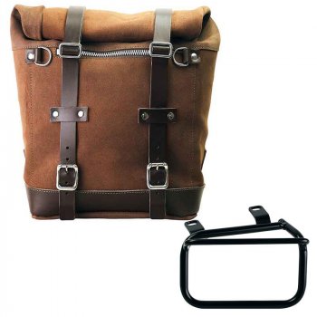 Seitentasche Scram aus Spaltleder 22L-30L + Linker Rahmen Ducati Scrambler (ab 2023)
