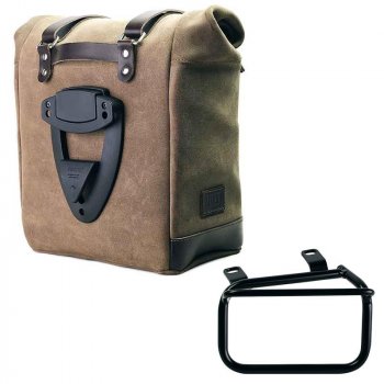 Seitentasche Scram aus Spaltleder 22L-30L + Linker Rahmen Ducati Scrambler (ab 2023)